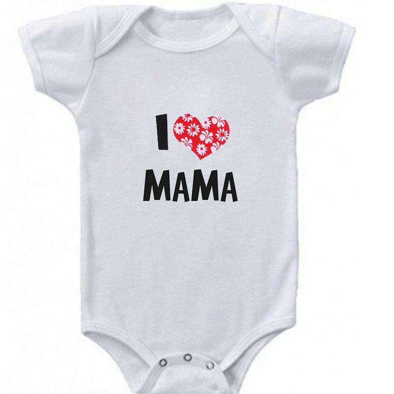 Funny Super Mama Papa Printed Baby Romper New Fashion For Boys & Girls - Plush Fashions Shop 