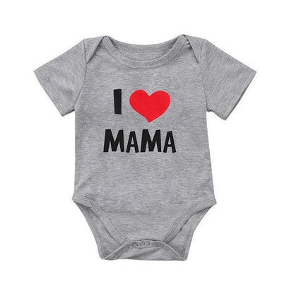 Funny Super Mama Papa Printed Baby Romper New Fashion For Boys & Girls - Plush Fashions Shop 