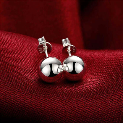 Creative 6M 8M 10M Bead Stud Earrings - Plush Fashions Shop 