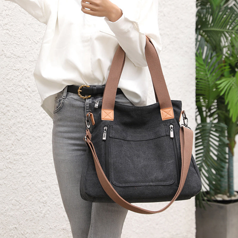 Women Large-capacity Canvas Casual Shoulder Bags