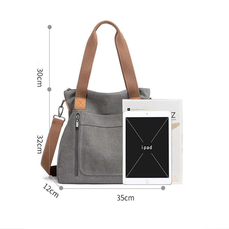 Women Large-capacity Canvas Casual Shoulder Bags