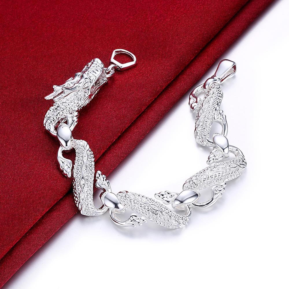 Unisex white dragon bracelet - Plush Fashions Shop 