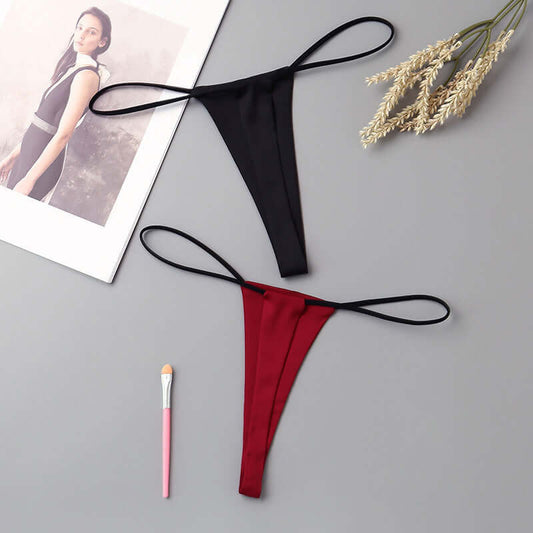 Women's Minimalist Low Waisted Underwear With One Rope - Plush Fashions Shop 