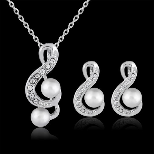 Fashion pearl two sets of simple and elegant Danby jewelry - Plush Fashions Shop 