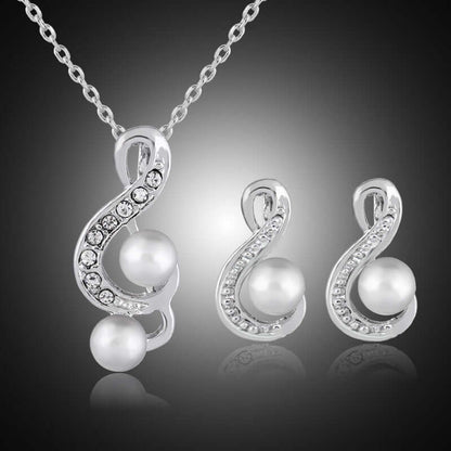 Fashion pearl two sets of simple and elegant Danby jewelry - Plush Fashions Shop 