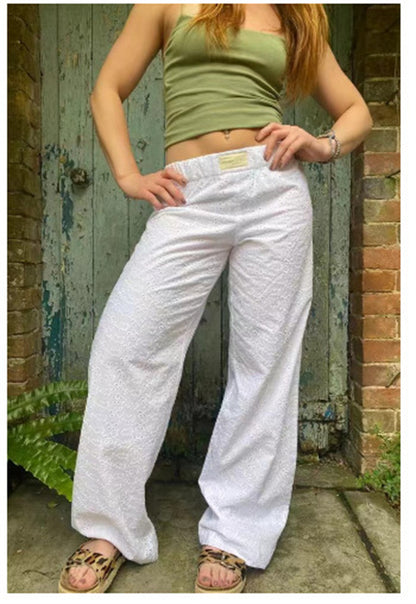 Women's Fashionable Loose High Waist Trousers - Plush Fashions Shop 