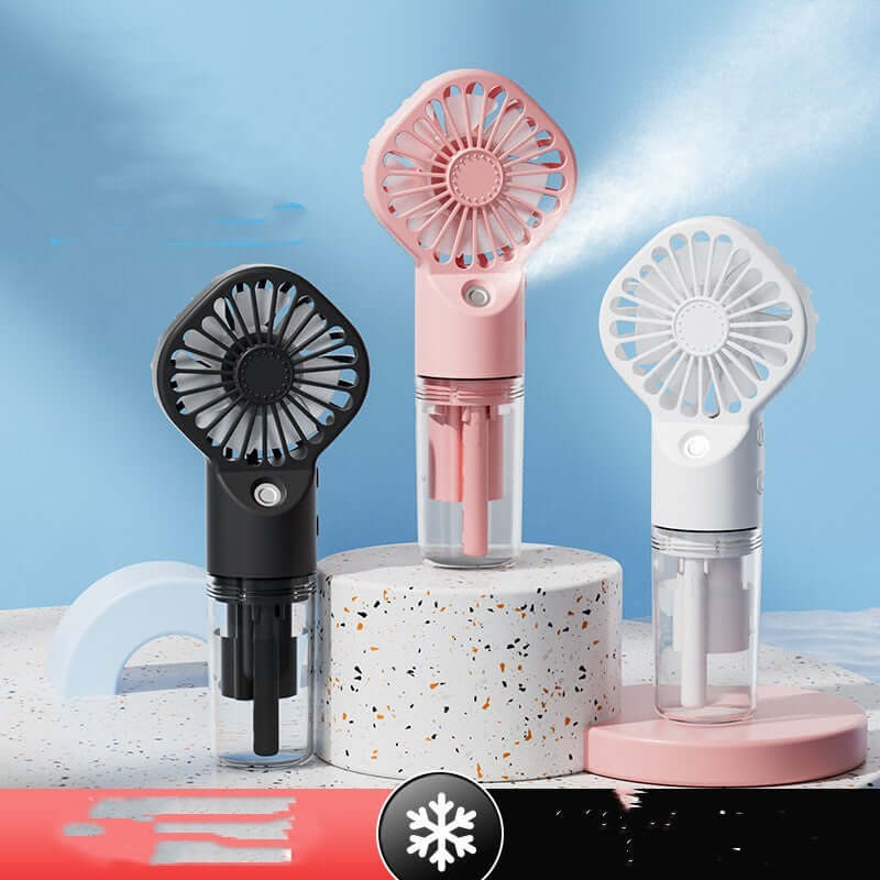 Strong Power Spray Humidification Mist Fan Usb Charging Portable Icy and Refreshing Fan Water Supplement - Plush Fashions Shop 