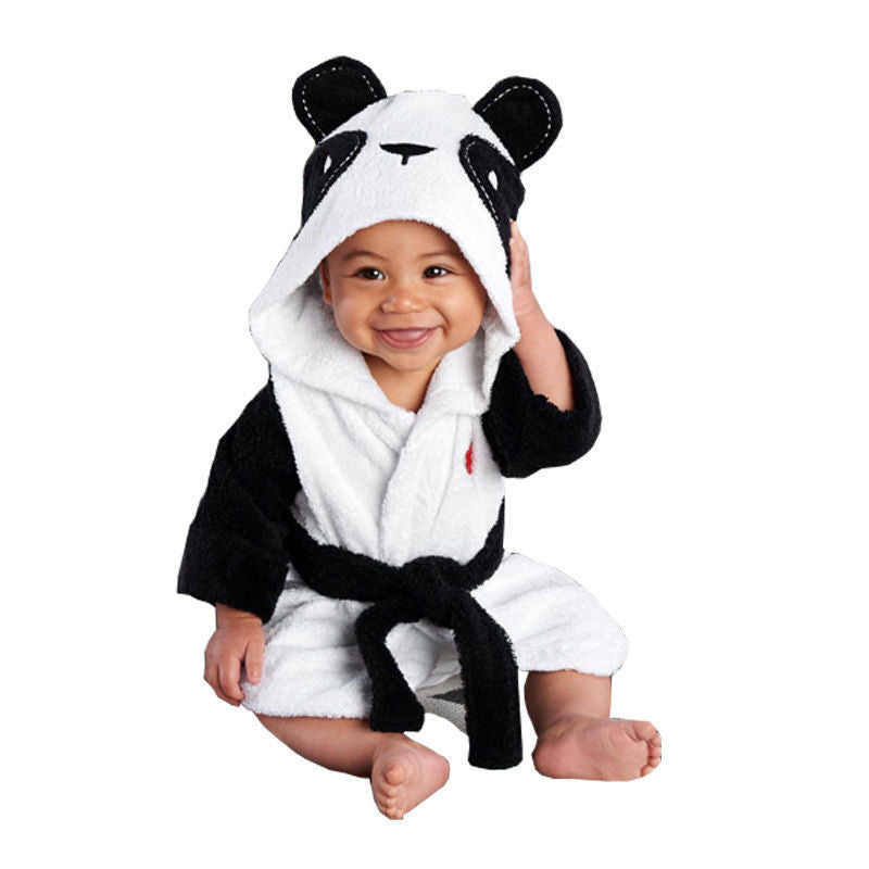 Infant Fashion Simple Cartoon Animal Bathrobe - Plush Fashions Shop 