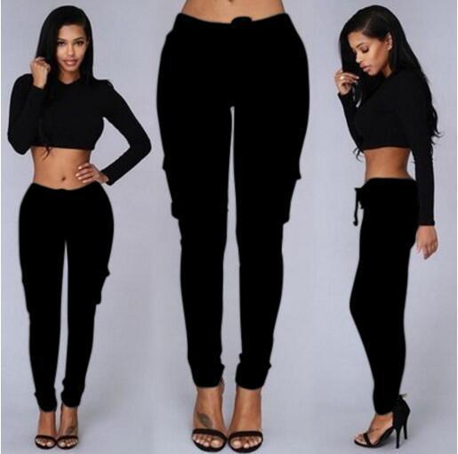 Women's multi-bag casual pants - Plush Fashions Shop 