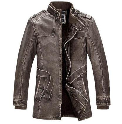 Duolino Classic Leather Jacket - Plush Fashions Shop 