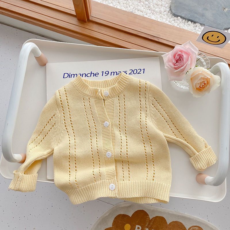 Candy Kids Baby Girls Full Sleeve Solid Knitted Sweaters - Plush Fashions Shop 