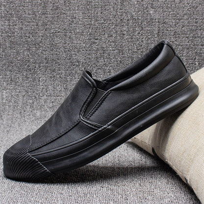 Mens Casual Leather Rubber Shoes - Plush Fashions Shop 