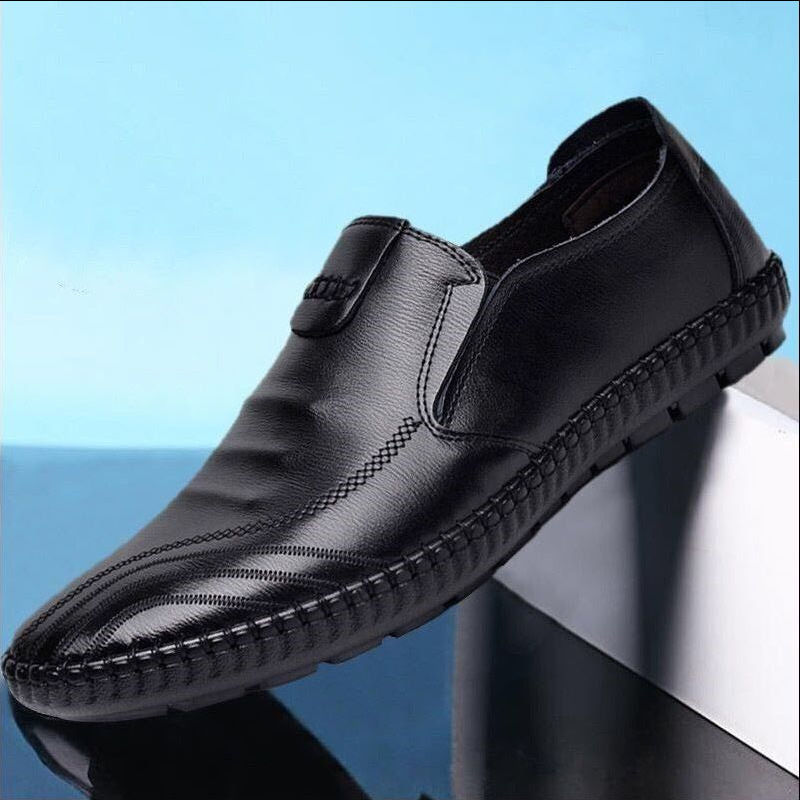 Leather Shoes Mens Leather Spring New Mens Business - Plush Fashions Shop 