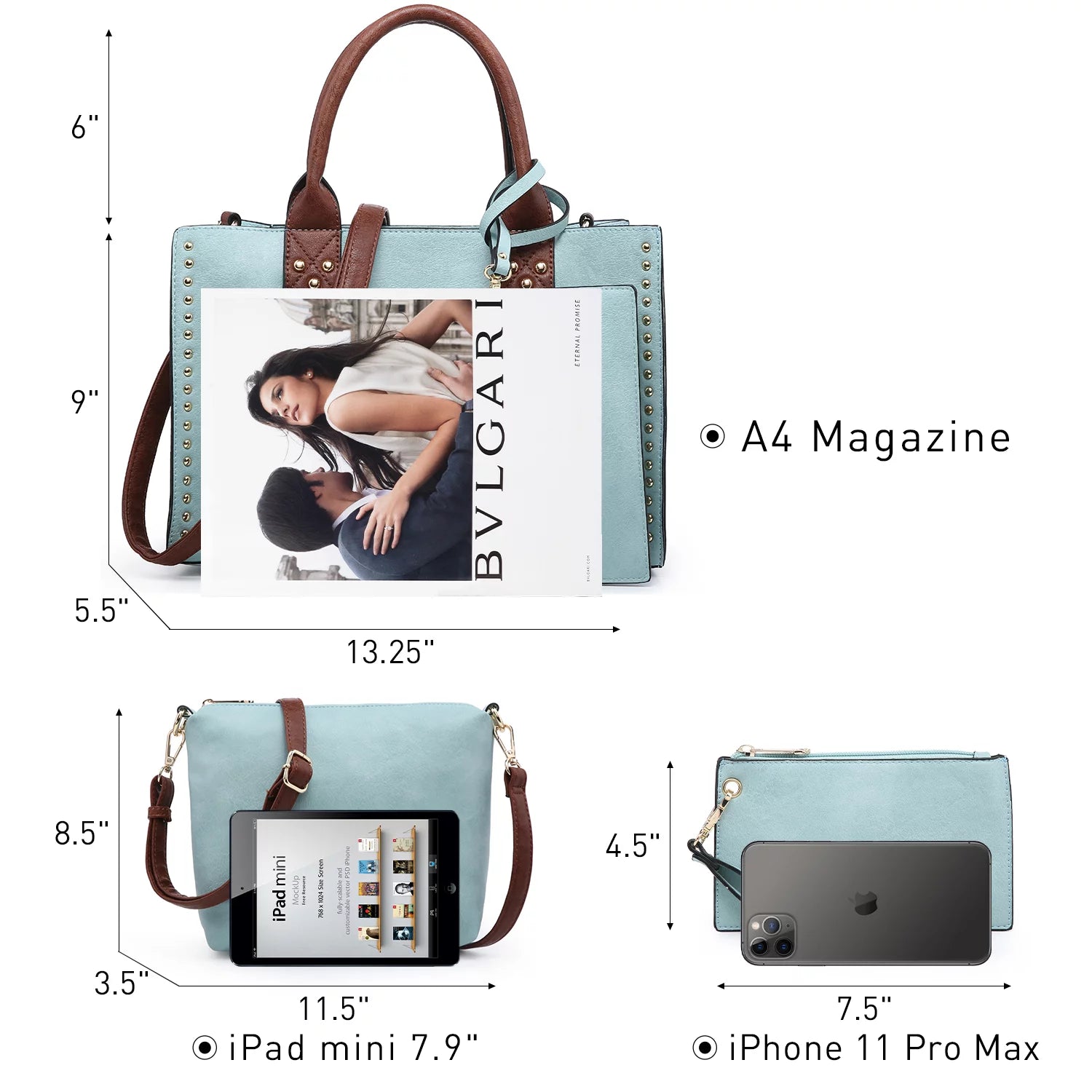 Professional Women's 3-Piece Handbag Set