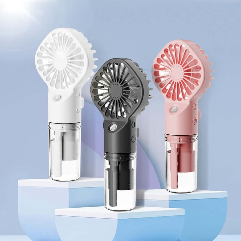 Strong Power Spray Humidification Mist Fan Usb Charging Portable Icy and Refreshing Fan Water Supplement - Plush Fashions Shop 