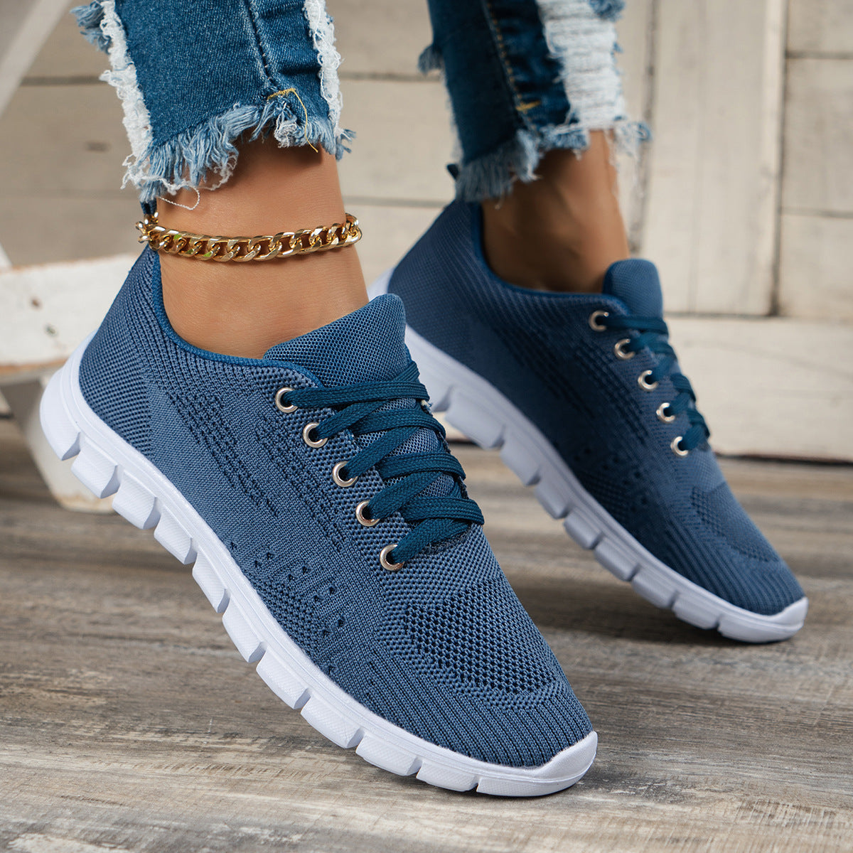 Fashion Blue Running Soft Bottom Comfortable Women's Shoes - Plush Fashions Shop 