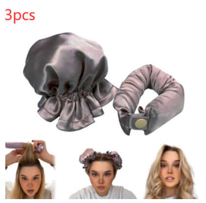 New Heatless Curl Stick With Cloth Cover Cute Ball Head Hair Curler - Plush Fashions Shop 