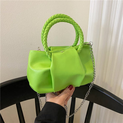 Portable Cloud Underarm Pleated Tote Chain Crossbody Bag