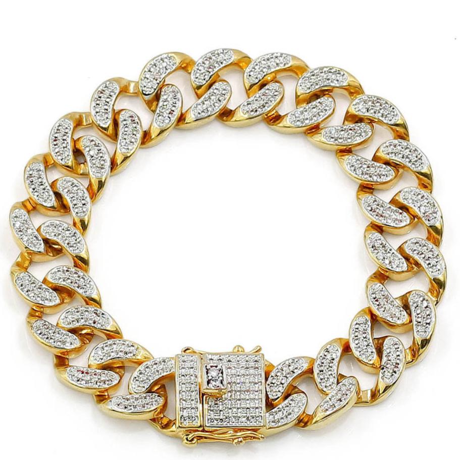 Men's Gold Cuban Link  Bracelet - Plush Fashions Shop 