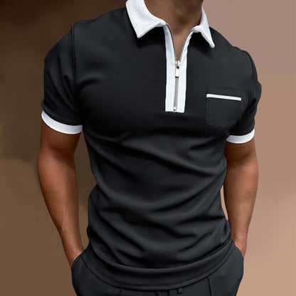 Men's Lapel Fashion Slim Pocket T-shirt - Plush Fashions Shop 