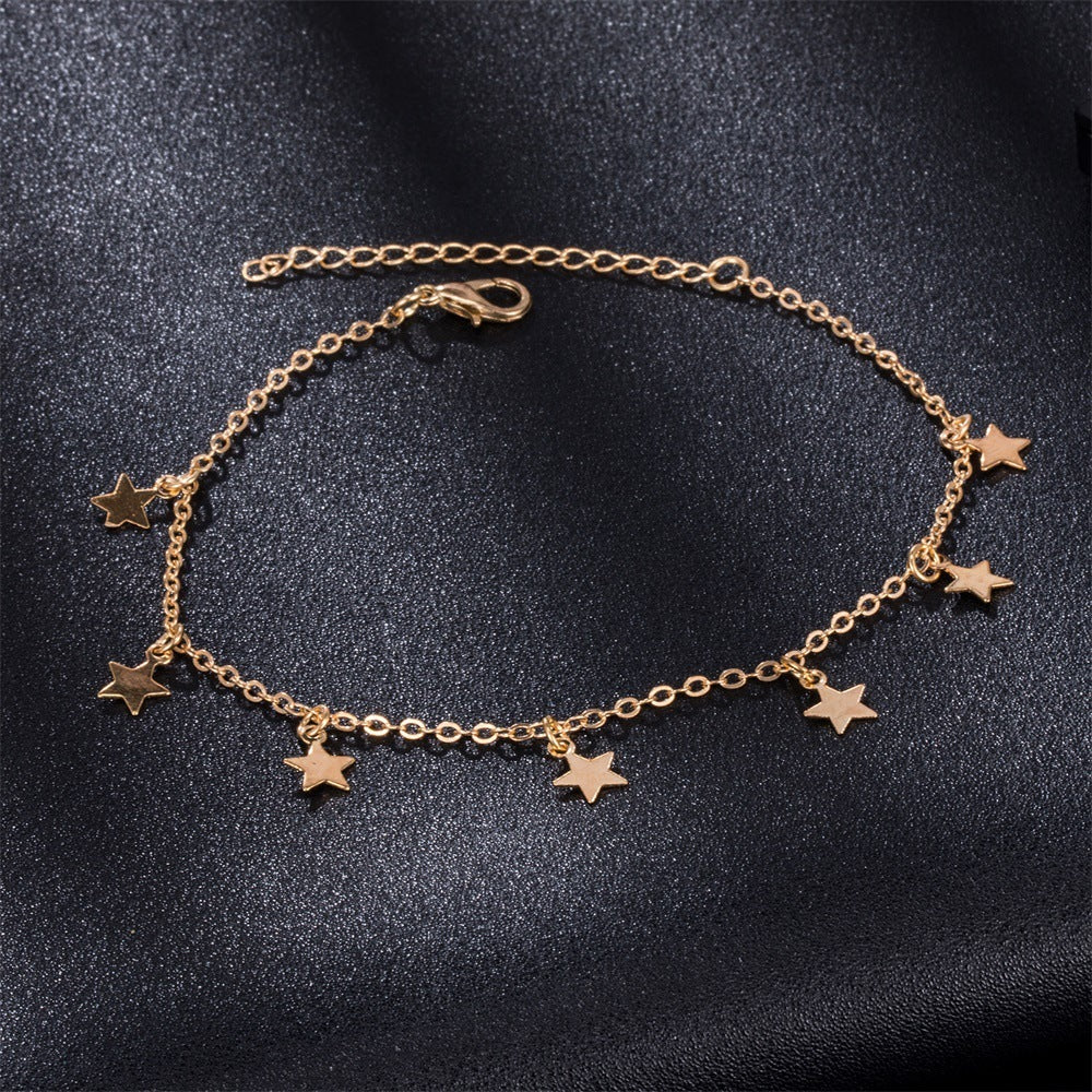 Simple Star Fashion Anklet Jewelry - Plush Fashions Shop 