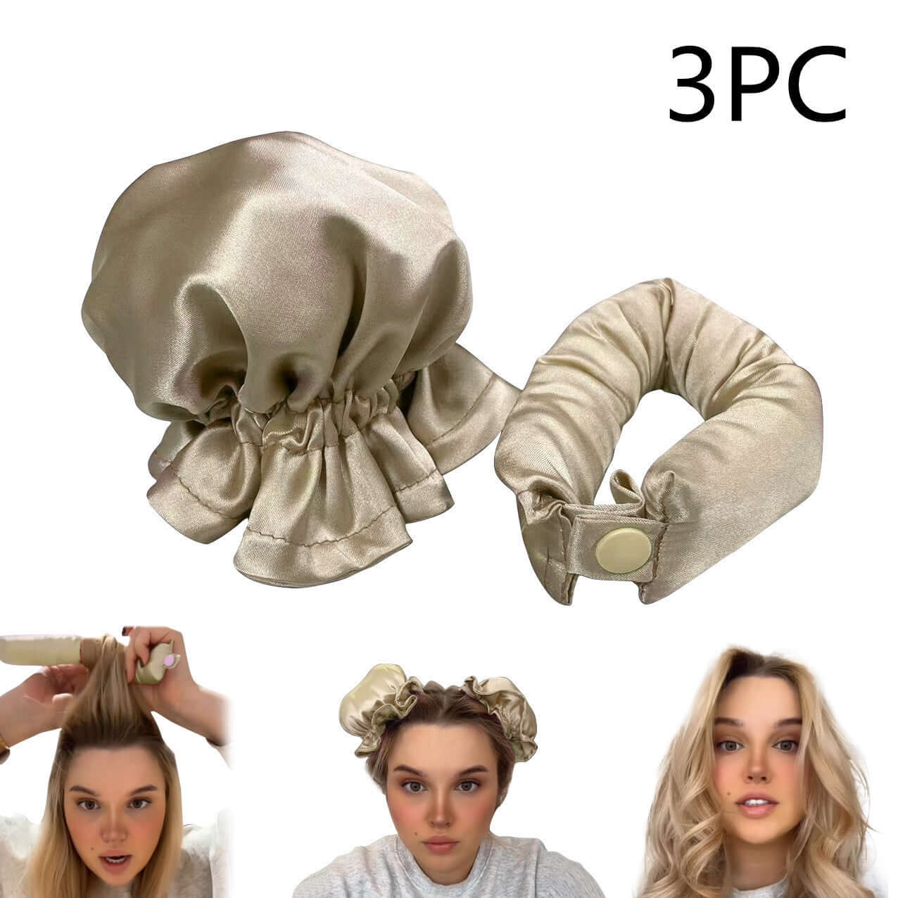 New Heatless Curl Stick With Cloth Cover Cute Ball Head Hair Curler - Plush Fashions Shop 