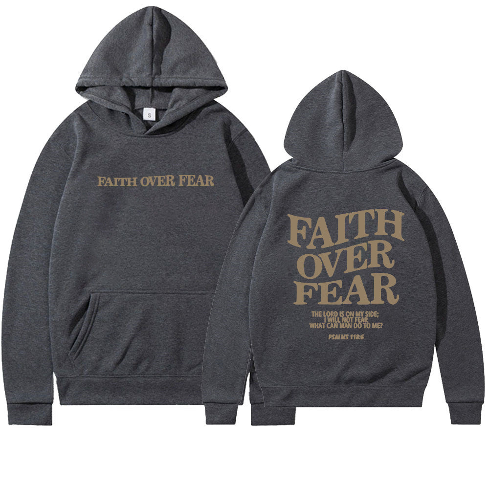 Faith Over Fear Men's And Women's Hoodies Sweater - Plush Fashions Shop 