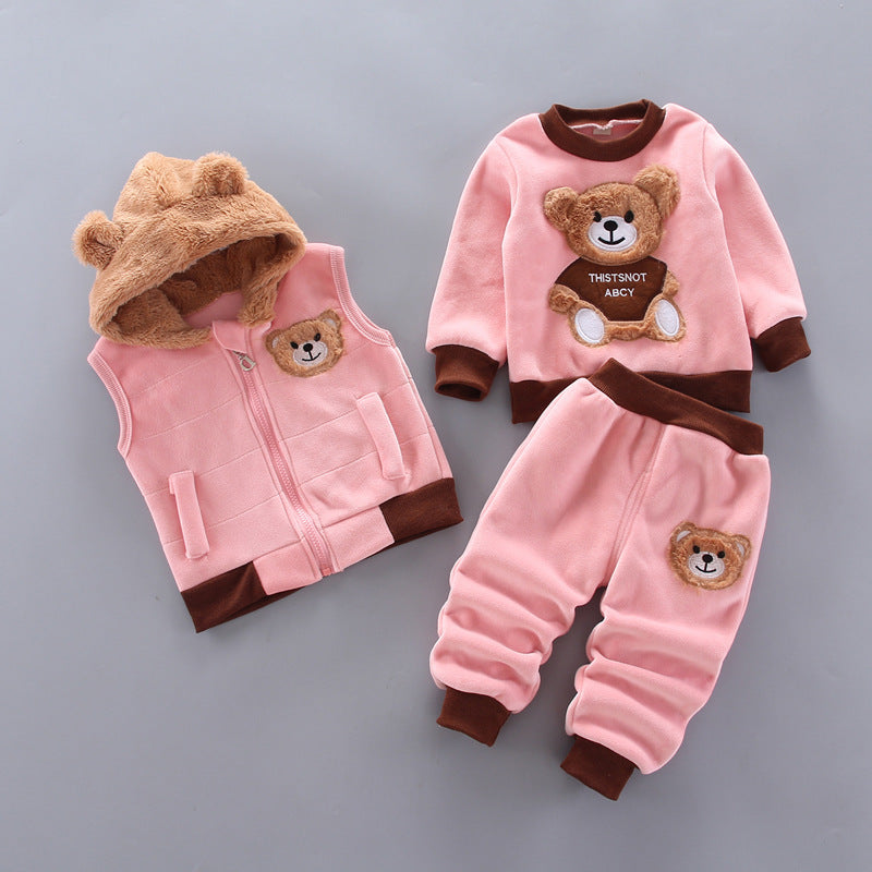 Boys And Girls Fashion Casual Three Pieces Set - Plush Fashions Shop 