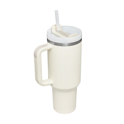 40 Oz Tumbler Straw Insulated, Stainless Steel Spill Proof Vacuum Coffee Cup