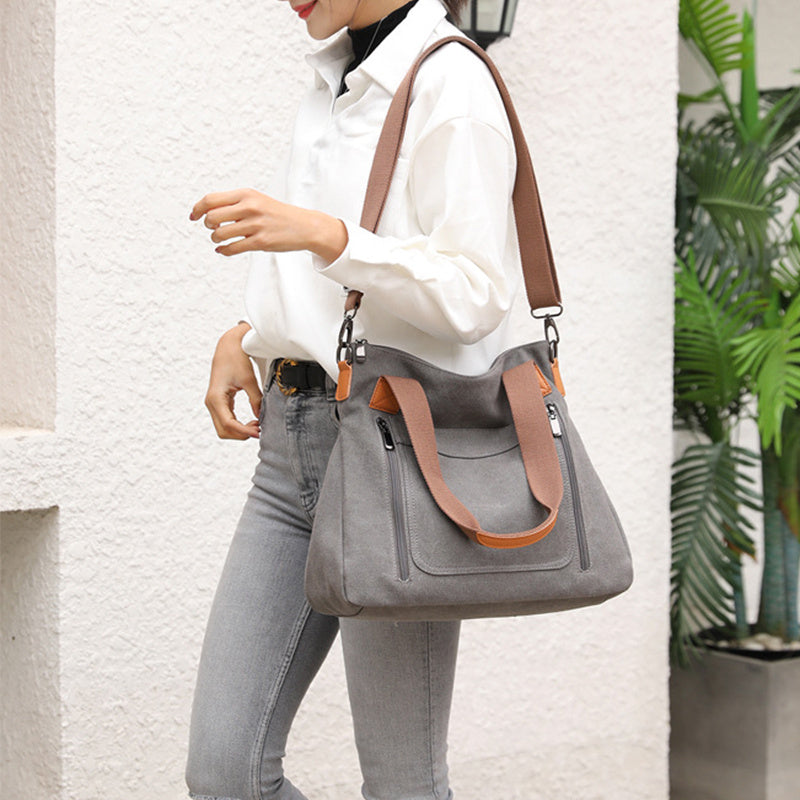 Women Large-capacity Canvas Casual Shoulder Bags