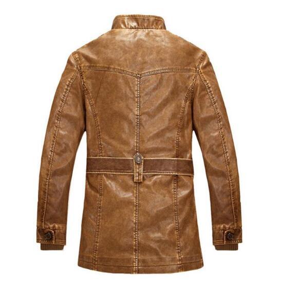 Duolino Classic Leather Jacket - Plush Fashions Shop 