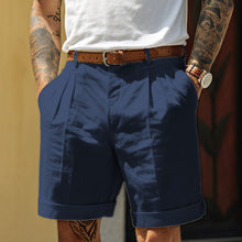  Men's Pleated Pocket Straight Leg Shorts - Plush Fashions Shop 