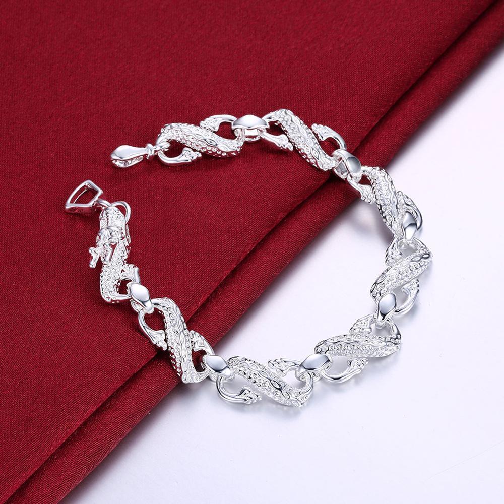 Unisex white dragon bracelet - Plush Fashions Shop 