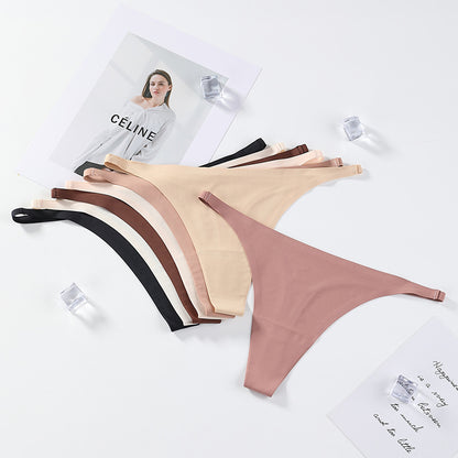 Women's Low Waist Ice Silk Quick-drying Thin Belt Seamless T-back - Plush Fashions Shop 