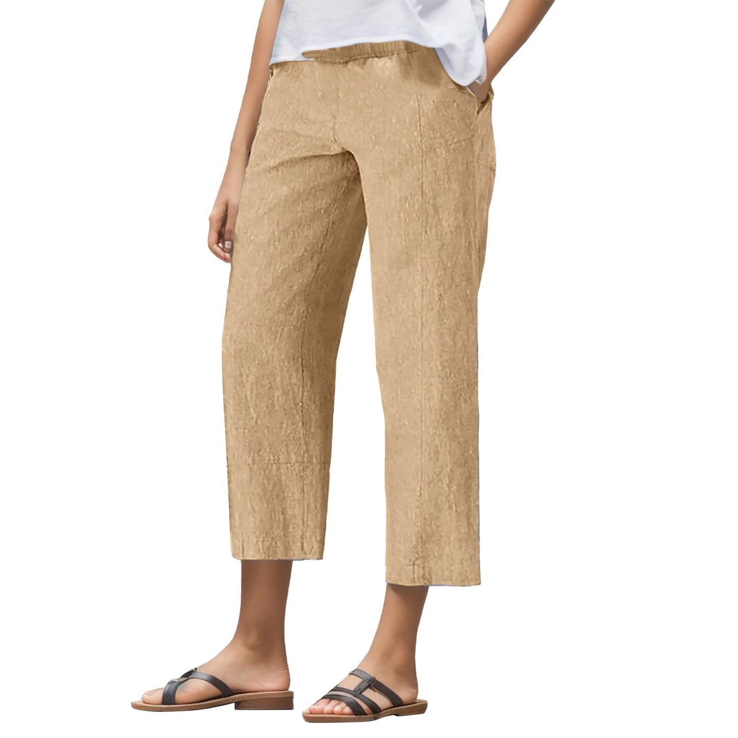 Solid Color High Waist Harem Casual Pants - Plush Fashions Shop 