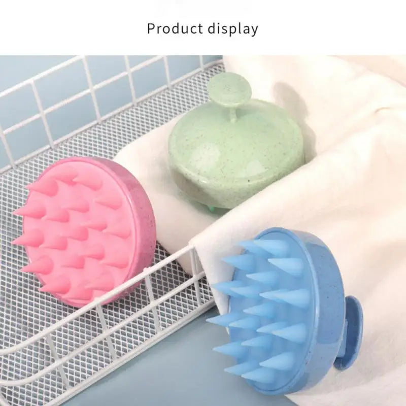 Silicone Shampoo Brush Head Scalp Massage Comb - Plush Fashions Shop 