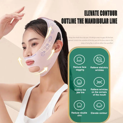 Women's Chin Cheek Slimming Bandage V Shaper V Line Lifting Mask - Plush Fashions Shop 