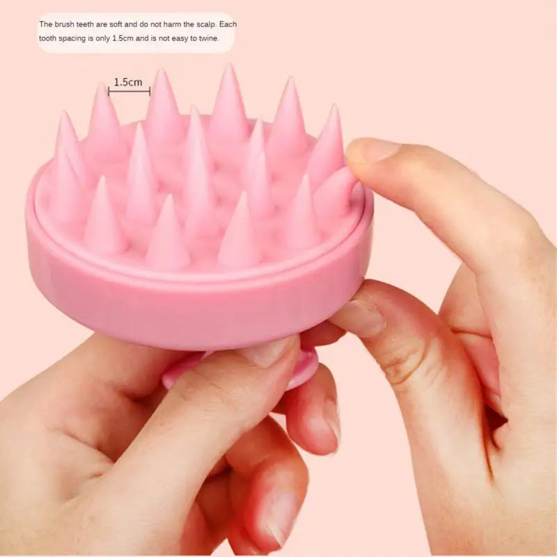 Silicone Shampoo Brush Head Scalp Massage Comb - Plush Fashions Shop 