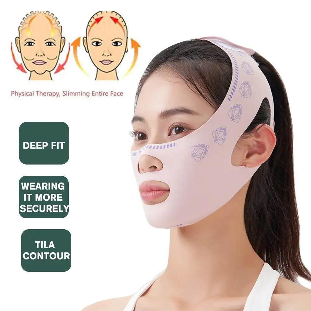 Women's Chin Cheek Slimming Bandage V Shaper V Line Lifting Mask - Plush Fashions Shop 