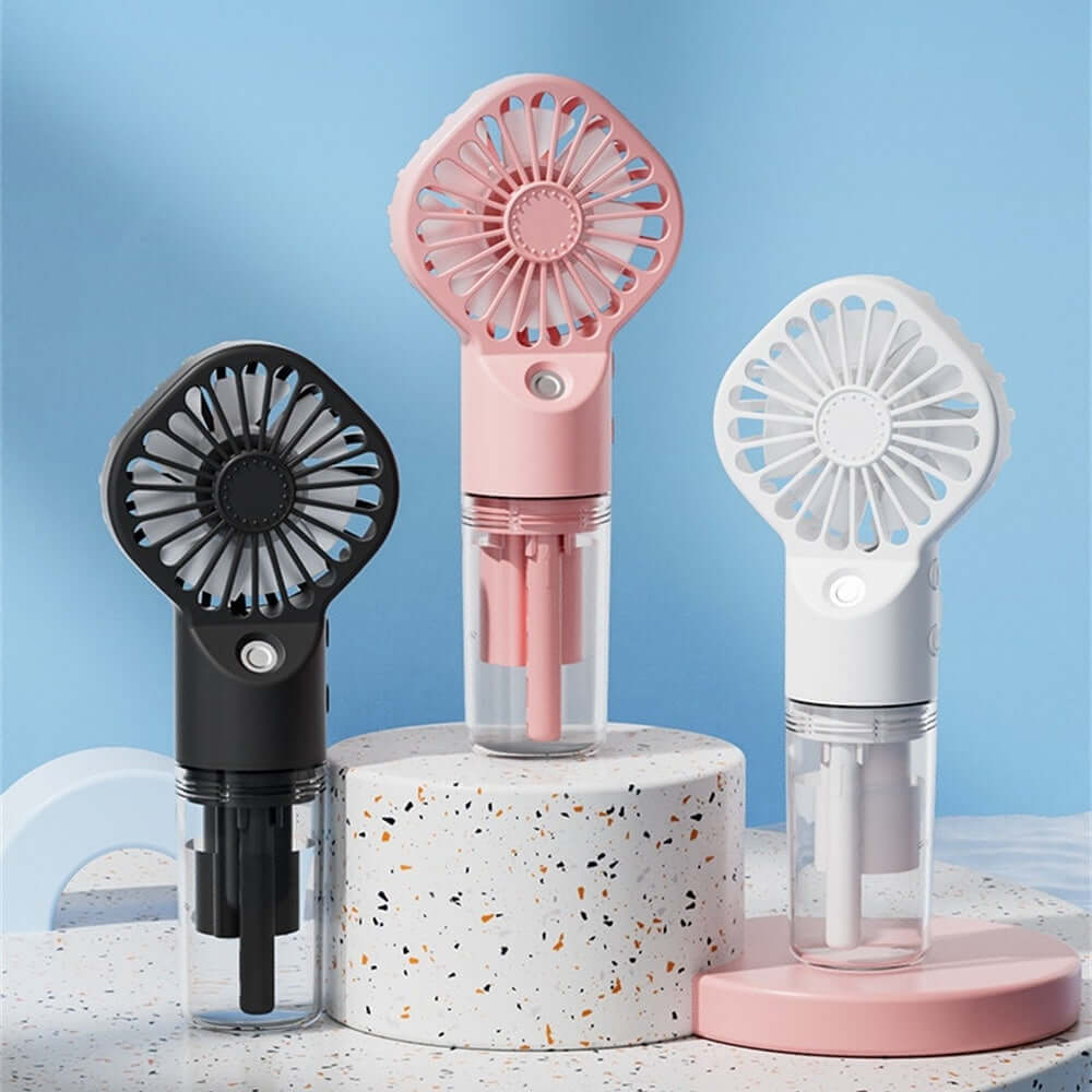 Strong Power Spray Humidification Mist Fan Usb Charging Portable Icy and Refreshing Fan Water Supplement - Plush Fashions Shop 