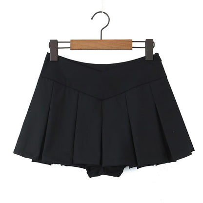 Women's Hot Girl Style V-shaped Waist Pleated Skirt - Plush Fashions Shop 