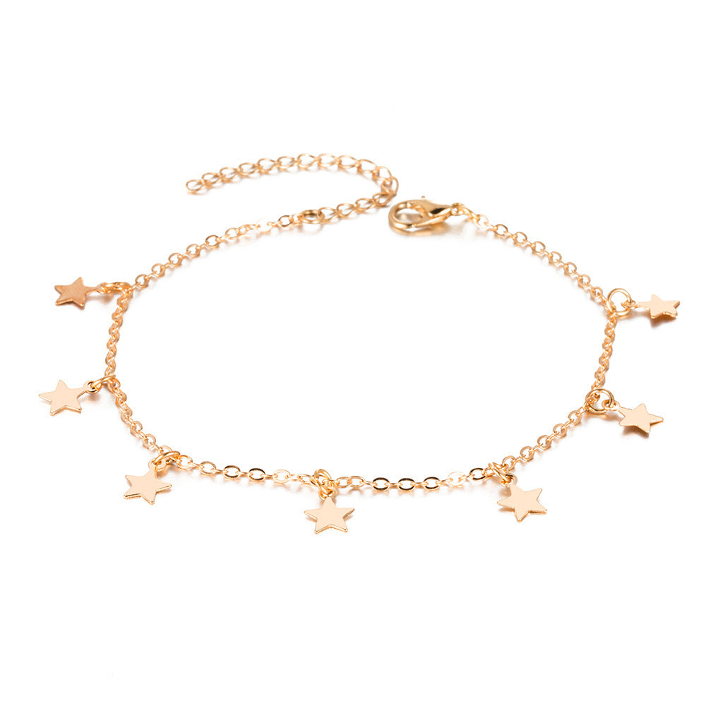 Simple Star Fashion Anklet Jewelry - Plush Fashions Shop 