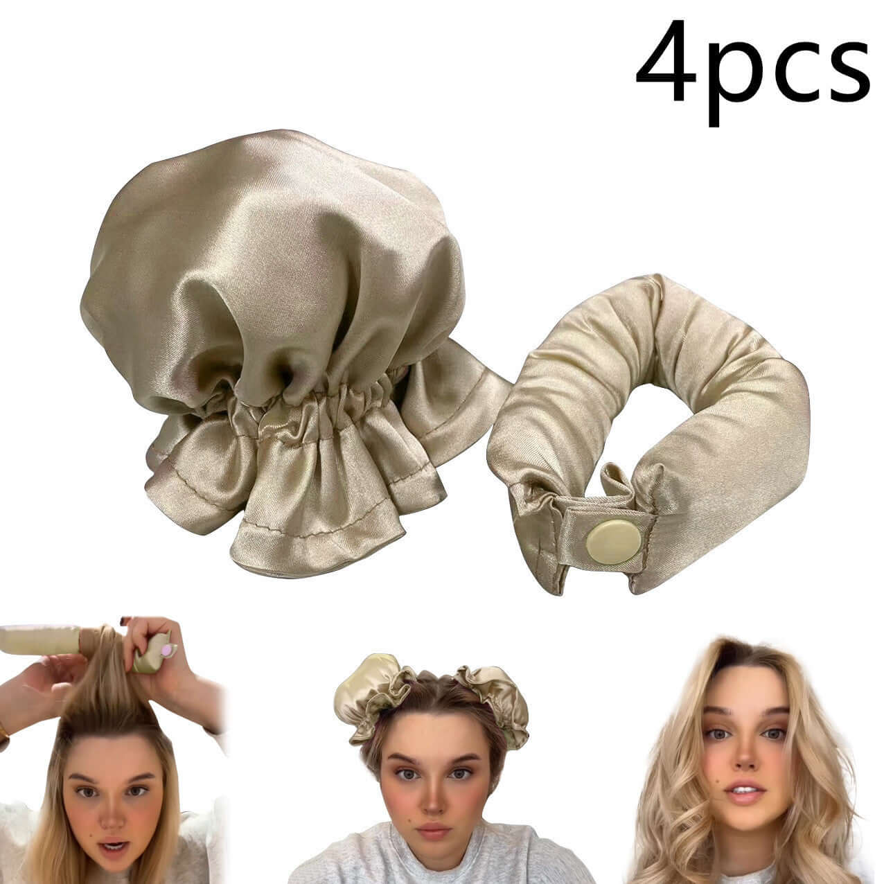 New Heatless Curl Stick With Cloth Cover Cute Ball Head Hair Curler - Plush Fashions Shop 