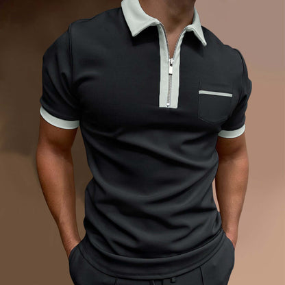 Men's Lapel Fashion Slim Pocket T-shirt - Plush Fashions Shop 