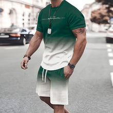  Men's 3D Digital New Print Summer Short Sleeve Shorts Leisure Sports Suit - Plush Fashions Shop 