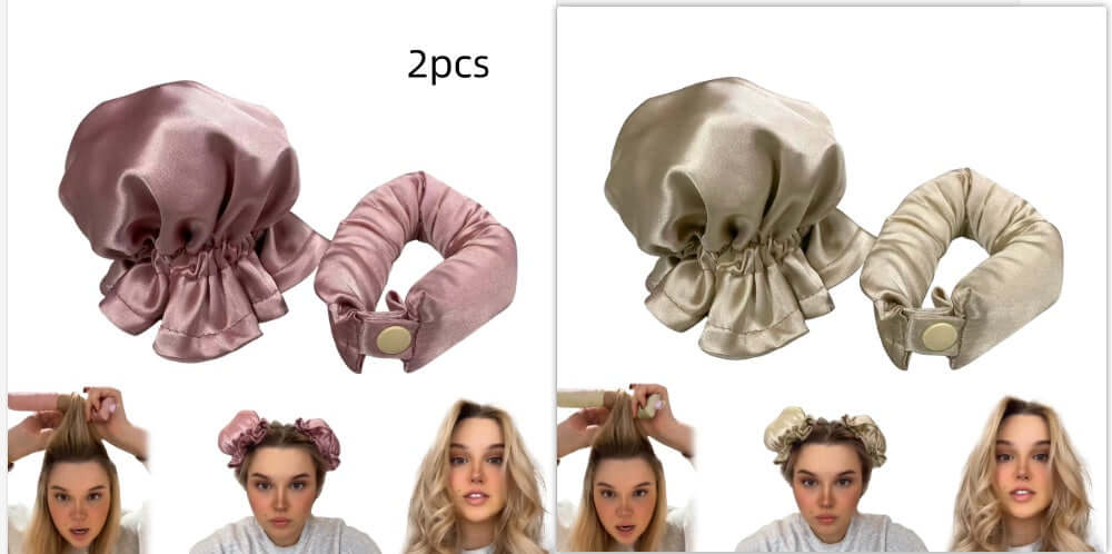 New Heatless Curl Stick With Cloth Cover Cute Ball Head Hair Curler - Plush Fashions Shop 