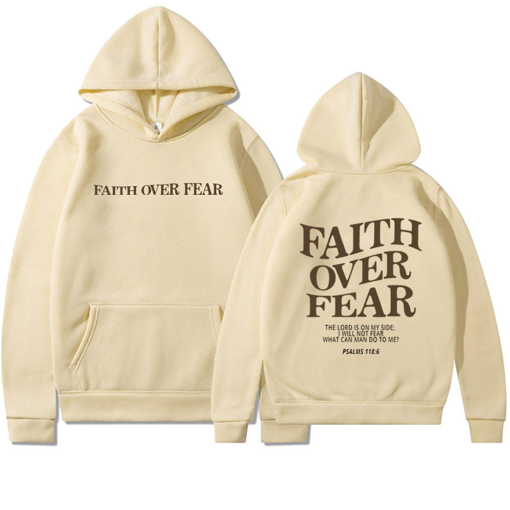 Faith Over Fear Men's And Women's Hoodies Sweater - Plush Fashions Shop 