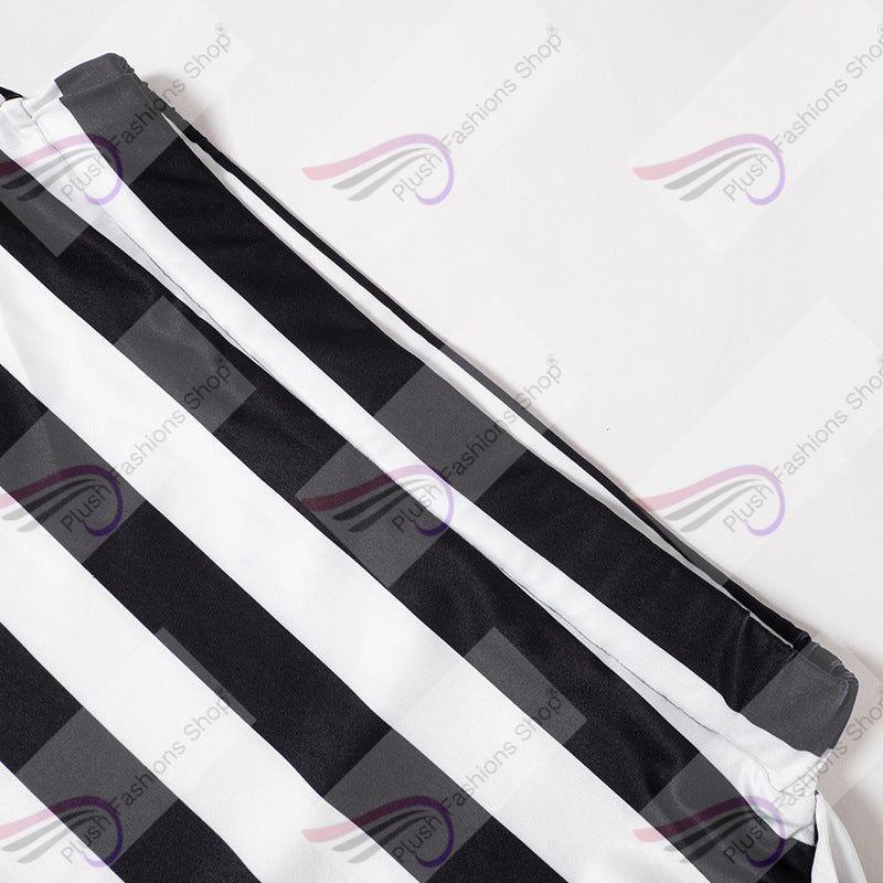 Casual Zebra Prints Cropped Horn Long Sleeve Top Skirt Suit - Plush Fashions Shop 