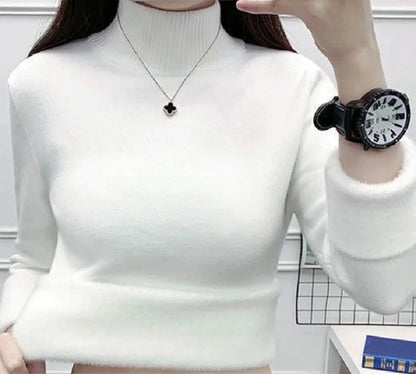 Women Elegant Thick Lined Warm Sweater - Plush Fashions Shop 