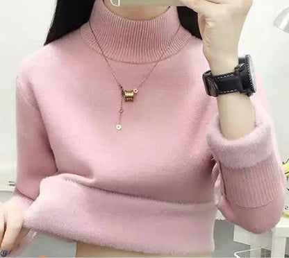 Women Elegant Thick Lined Warm Sweater - Plush Fashions Shop 